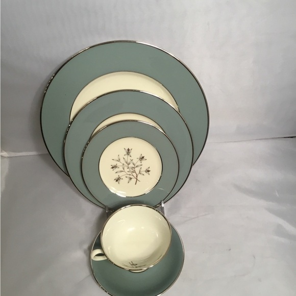 LENOX  KINGSLEY X- 445 MADE IN USA COLLECTIBLE 5 PIECES DINNERWARE FOR 1 - Picture 3 of 9